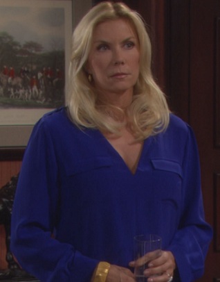 Look: Brooke - Blue Pocketed Blouse (8.30.12)